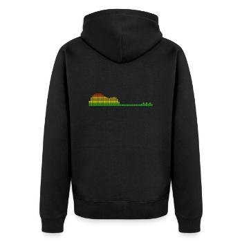 Guitar Shape Equalizer - Unisex Premium Organic Zip Hoodie - black - Back - Nico (187cm)