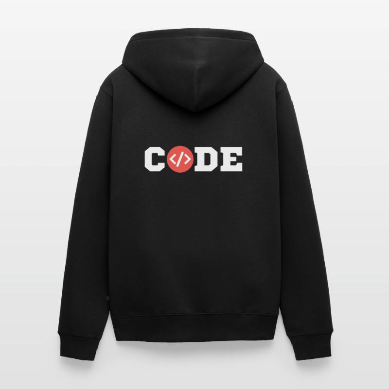 Code Coder Informatiker Informatik Programmierer Unisex Premium Bio Zip Hoodie