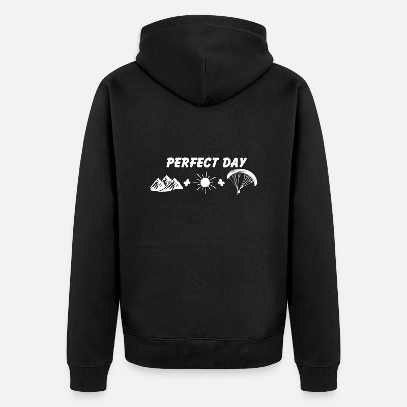 Perfect Day - Paragleiter - Unisex Premium Bio Zip Hoodie - Schwarz