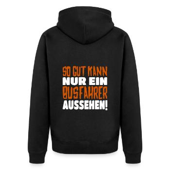 Chauffeur de bus - Veste à capuche bio Premium Unisexe - noir - Dos - Nico (187cm)
