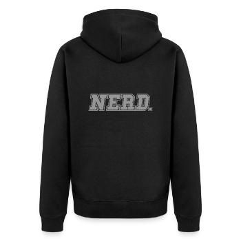 Nerd Cadeau Humour - Veste à capuche bio Premium Unisexe - noir - Dos - Nico (187cm)
