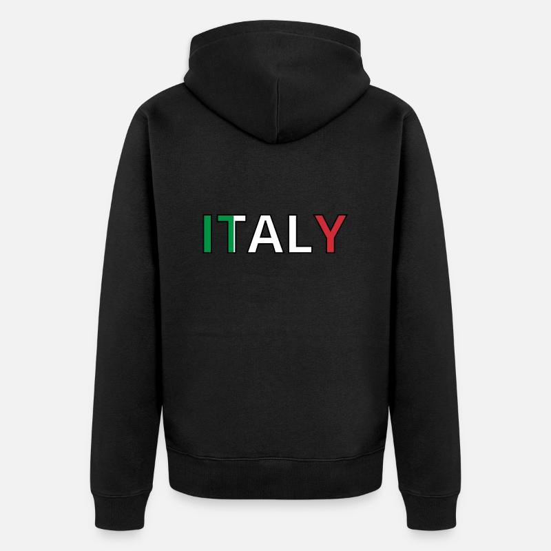 Drapeau Italy - Veste à capuche bio Premium Unisexe - noir