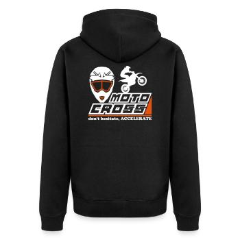 motocross - Veste à capuche bio Premium Unisexe - noir - Dos - Nico (187cm)