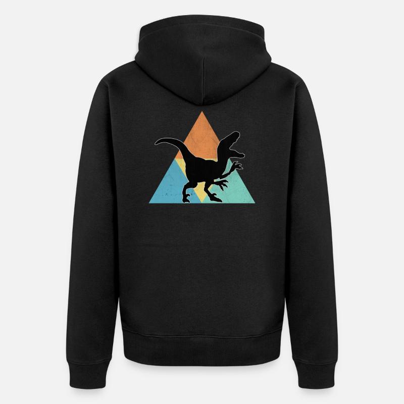 dinosaure - Veste à capuche bio Premium Unisexe - noir