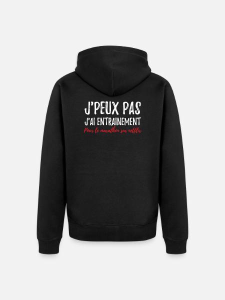 T-shirt/accessories - Unisex Premium Organic Zip Hoodie - black