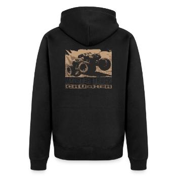 Monster truck, moteur, voiture, vitesse - Veste à capuche bio Premium Unisexe - noir - Dos - Nico (187cm)