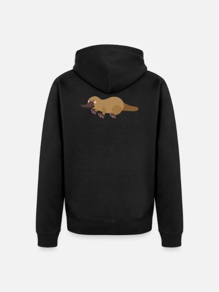 ornithorynque - Veste à capuche bio Premium Unisexe - noir