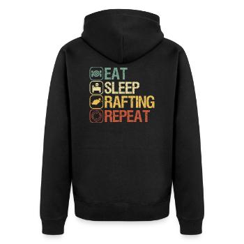 Rafting - Veste à capuche bio Premium Unisexe - noir - Dos - Nico (187cm)
