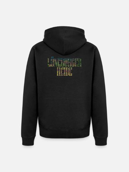 Lüneburger Heide Deutschland Landschaft - Unisex Premium Bio Zip Hoodie - Schwarz