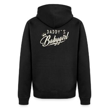 babygirl princess queen girl eltern baby shirt - Unisex Premium Bio Zip Hoodie - Schwarz - Hinten - Nico (187cm)
