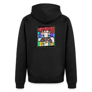 Anime Manga Comic Nerd Drôle Kawaii Japon - Veste à capuche bio Premium Unisexe - noir - Dos - Nico (187cm)