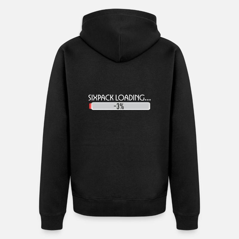 SIXPACK LOADING-2 - Unisex Premium Organic Zip Hoodie - black