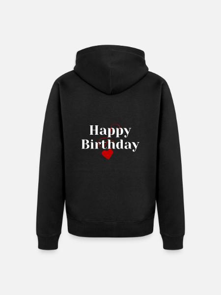 Bon anniversaire - Veste à capuche bio Premium Unisexe - noir