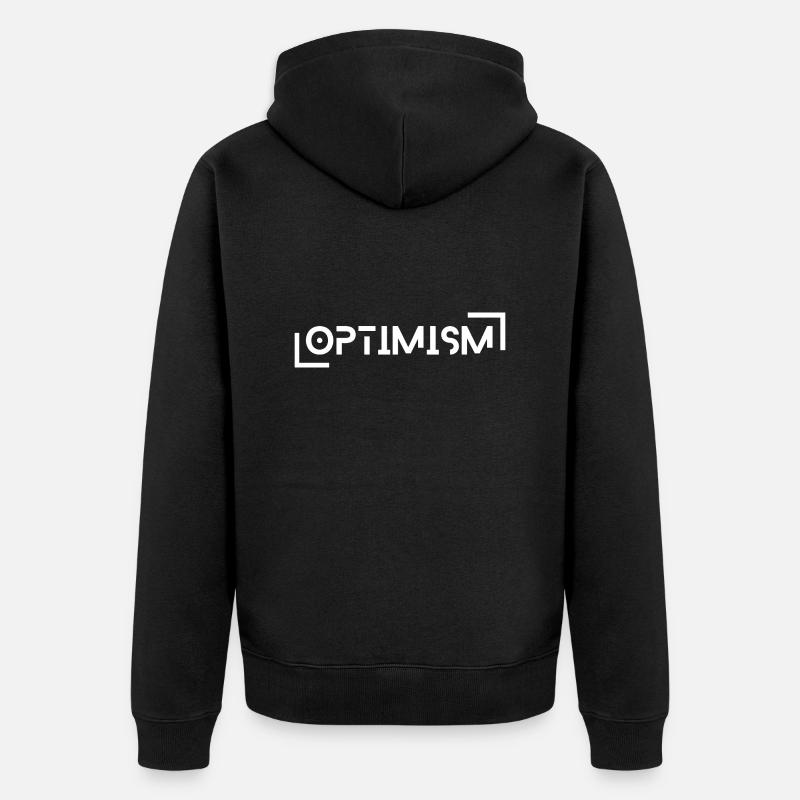 optimism - Unisex Premium Bio Zip Hoodie - Schwarz