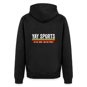 Allez faire du sport ! Non-fan de sport Go Sports Yay Sports - Veste à capuche bio Premium Unisexe - noir - Dos - Nico (187cm)