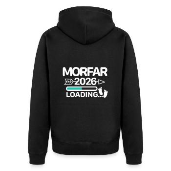 Morefar 2026 Suédois - Veste à capuche bio Premium Unisexe - noir - Dos - Nico (187cm)