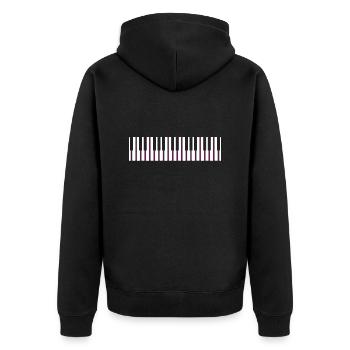 Piano à queue piano clavier musique - Veste à capuche bio Premium Unisexe - noir - Dos - Nico (187cm)