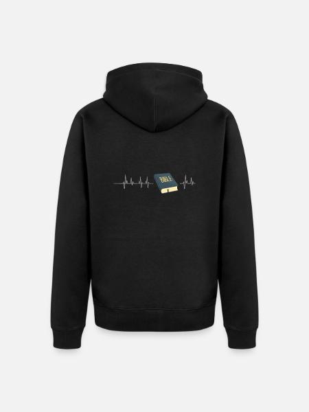 Bible bible God Frequency - Unisex Premium Organic Zip Hoodie - black