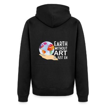 Professeur d’art Drôle de dicteur Cours d’art Cours d’art - Veste à capuche bio Premium Unisexe - noir - Dos - Nico (187cm)