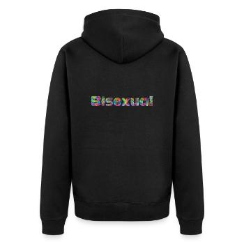 Bisexuel - Veste à capuche bio Premium Unisexe - noir - Dos - Nico (187cm)