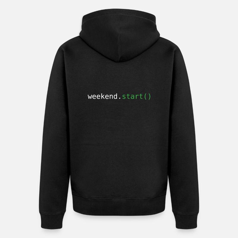 Début du week-end - Veste à capuche bio Premium Unisexe - noir