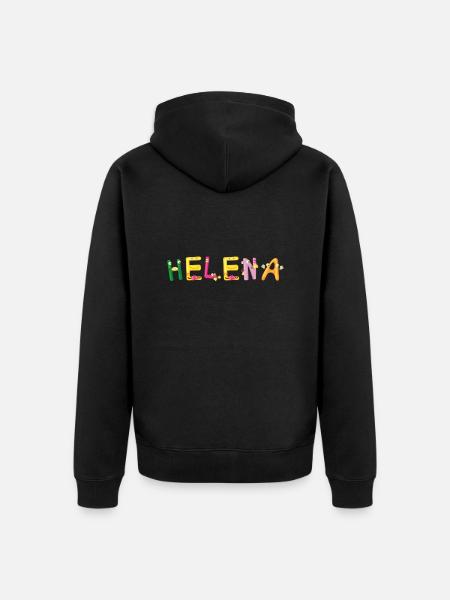 Helena - Unisex Premium Bio Zip Hoodie - Schwarz
