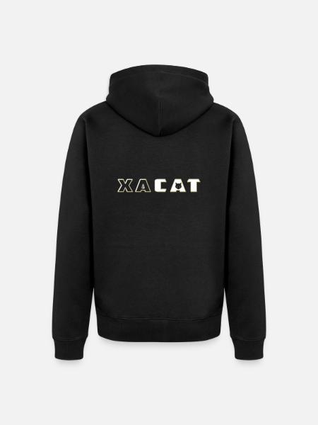 Xtra Tierkatze - Unisex Premium Bio Zip Hoodie - Schwarz