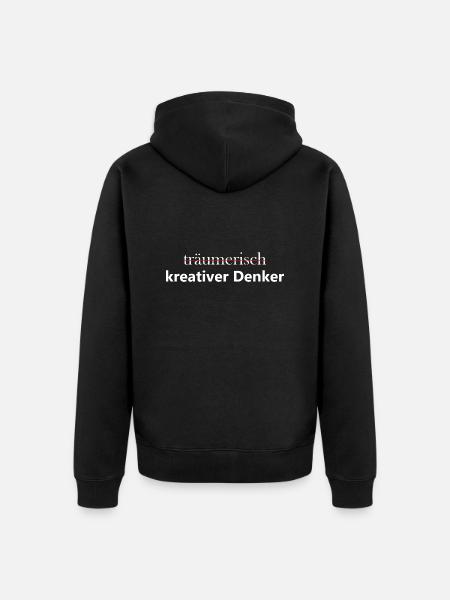Träumerisch Wortspiel Euphemismus - Unisex Premium Bio Zip Hoodie - Schwarz