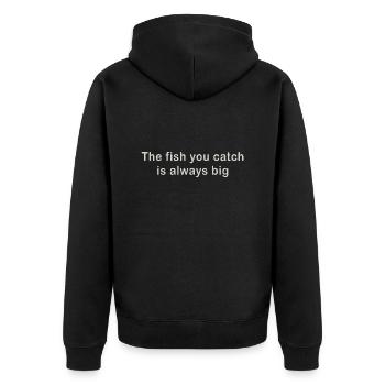 Le poisson - Veste à capuche bio Premium Unisexe - noir - Dos - Nico (187cm)