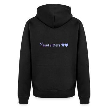 Âmes sœurs - Veste à capuche bio Premium Unisexe - noir - Dos - Nico (187cm)