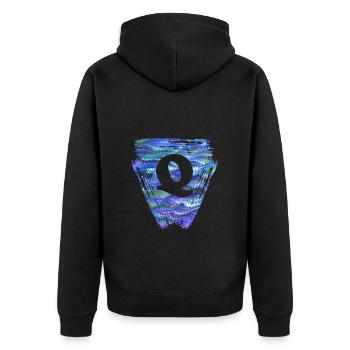 Triangle E 103 Q - Veste à capuche bio Premium Unisexe - noir - Dos - Nico (187cm)