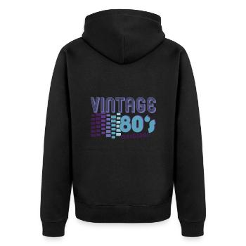 40th Birthday Eighties - Unisex Premium Organic Zip Hoodie - black - Back - Nico (187cm)