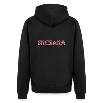 Snezana - Veste à capuche bio Premium Unisexe - noir - Dos - Nico (187cm)