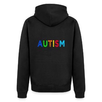 Autism - Veste à capuche bio Premium Unisexe - noir - Dos - Nico (187cm)