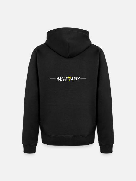 Malle 2025 - Unisex Premium Bio Zip Hoodie - Schwarz