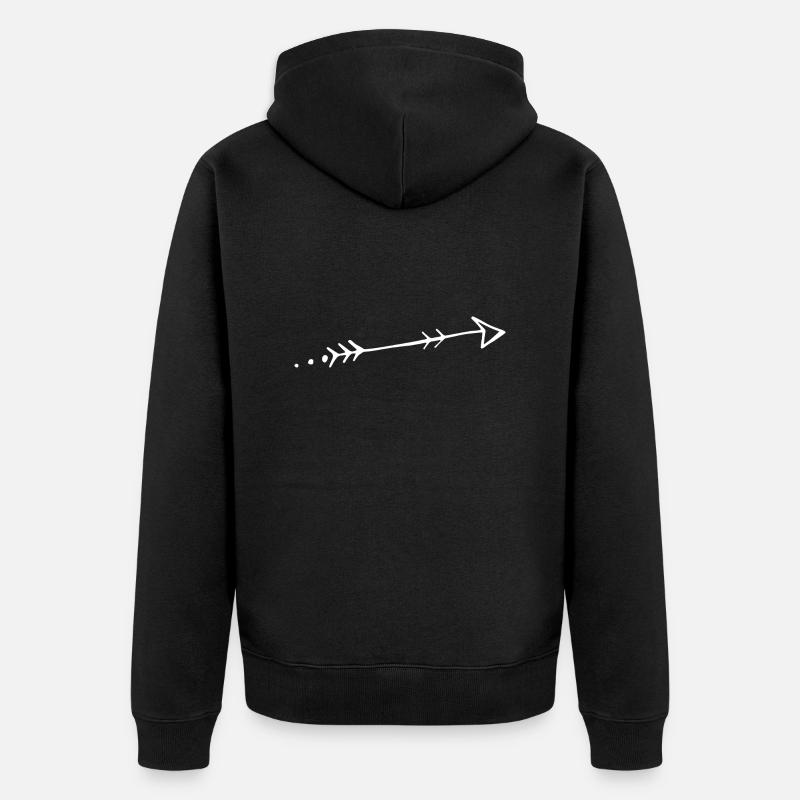 flèche - Veste à capuche bio Premium Unisexe - noir