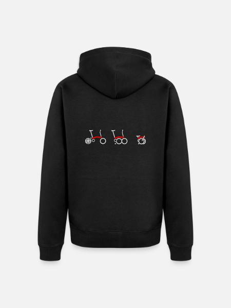 CHAINSTORY x Brompton Special Edition - Unisex Premium Organic Zip Hoodie - black