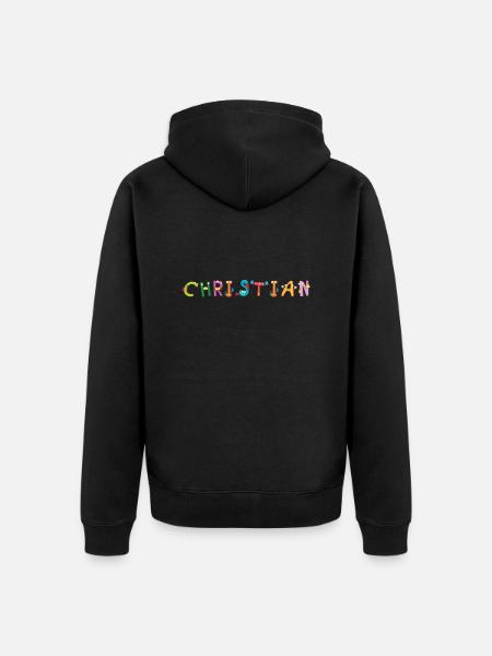 Christian - Unisex Premium Bio Zip Hoodie - Schwarz