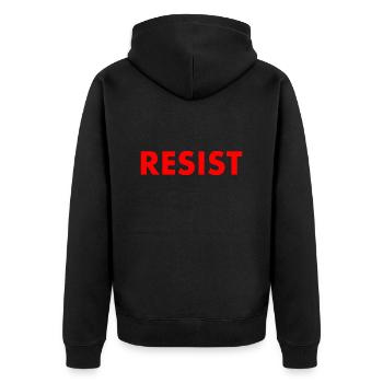 Resist - Veste à capuche bio Premium Unisexe - noir - Dos - Nico (187cm)