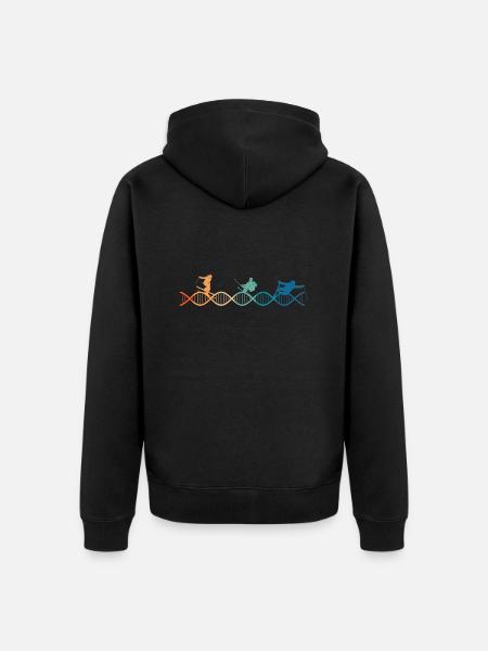 Skiing is in my DNA - Unisex Premium Organic Zip Hoodie - black
