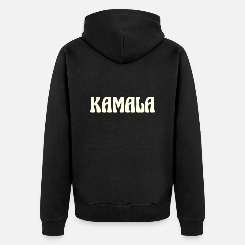 Kamala Nom Texte - Veste à capuche bio Premium Unisexe - noir