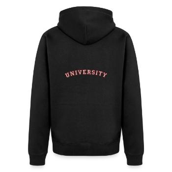 Université, université - Veste à capuche bio Premium Unisexe - noir - Dos - Nico (187cm)