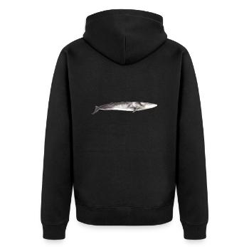 Rorqual commun Balaenoptera physalus - Veste à capuche bio Premium Unisexe - noir - Dos - Nico (187cm)
