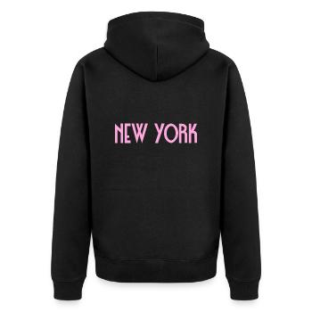 New York - Veste à capuche bio Premium Unisexe - noir - Dos - Nico (187cm)