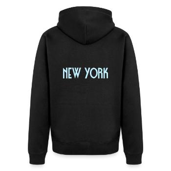 New York - Veste à capuche bio Premium Unisexe - noir - Dos - Nico (187cm)