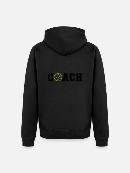 Handball Coach - Unisex Premium Organic Zip Hoodie - black