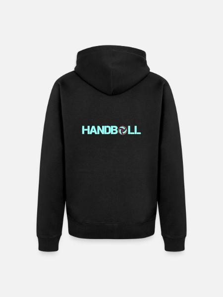 handball - Unisex Premium Organic Zip Hoodie - black
