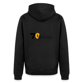 Vintage 1954 Funny 70 Year Old Bday Men Women - Unisex Premium Organic Zip Hoodie - black - Back - Nico (187cm)