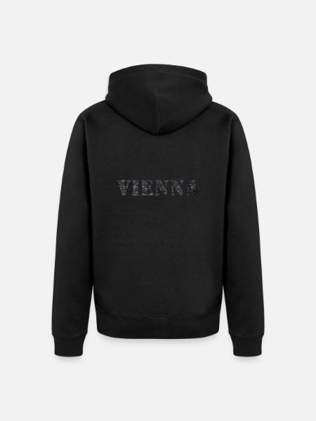VIENNA - Unisex Premium Organic Zip Hoodie - black