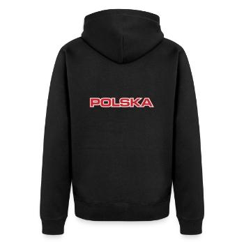 Cadeau de football polonais Polska Pologne - Veste à capuche bio Premium Unisexe - noir - Dos - Nico (187cm)